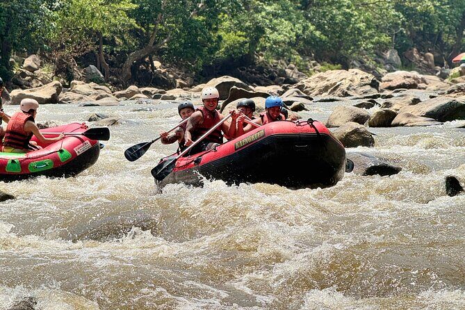 7 Hour Sticky Waterfall and Double Rafting Adventure - Bamboo rafting after the rapids: the 50-minute exhale