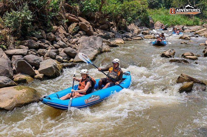 8KM White Water Rafting and 3HRS Jungle Trekking Adventure - 8 km white-water rafting style kayaking on the Mae Taeng River
