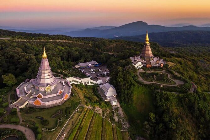 A Day Trip to Doi Inthanon Escape to Nature - The Royal King and Queen Stupas plus flower gardens
