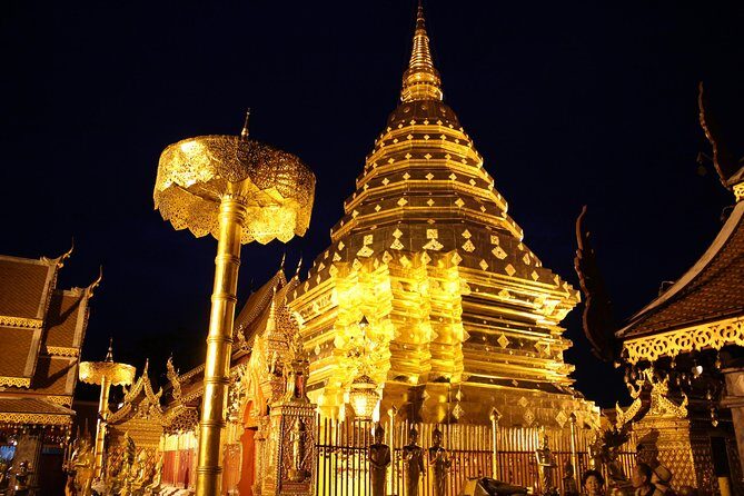 Best seller!! Amazing Night tour, Doi Suthep + Wat umong - Top Must visit! - Stop 1: Wat Umong Tunnels and the Forest Temple Vibe