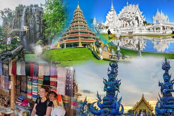 Chiang Mai Doi Suthep Temple and Wat Pha Lat Hike - Wat Phra That Doi Suthep: the gold chedi and the dragon staircase approach
