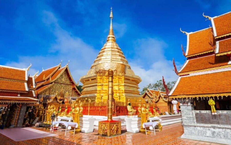 Chiang Mai: Doi Suthep Temple & Hmong Hill Tribe Culture - Wat Phra That Doi Suthep: the city views after 306 steps