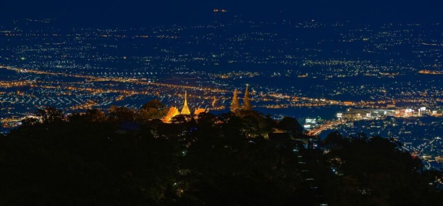 Chiang Mai: Doi Suthep & Wat Umong Twilight Tour with Pickup - Wat Umong after dusk: tunnels, Lanna art, and real quiet