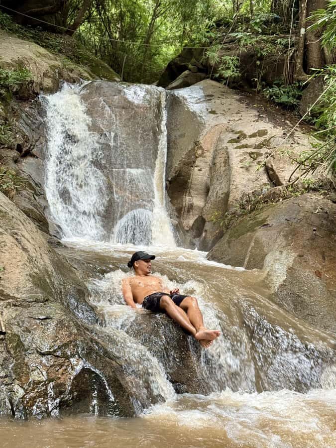 Chiang Mai Half-Day Adventure: River Tubing & Waterfall - The optional elephant feeding add-on at Sunshine for Elephants