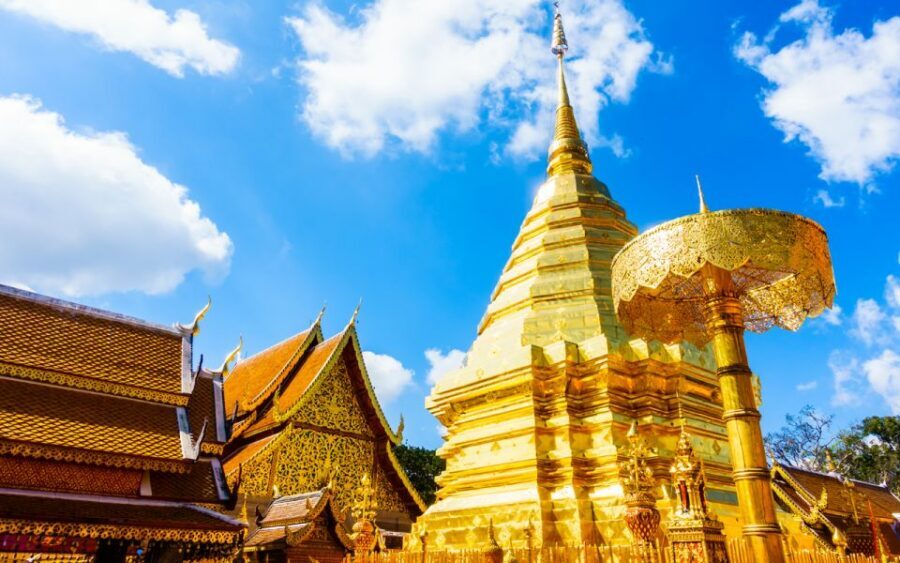 Chiang Mai: Half day Doi Suthep and Meo Village - Wat Phra That Doi Suthep: temple complex plus Chiang Mai views