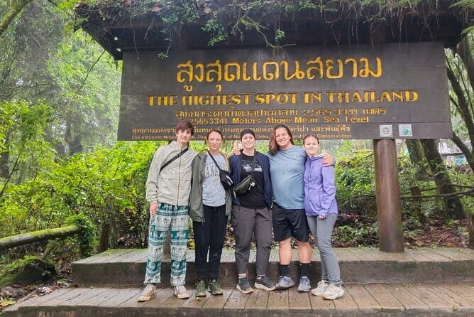 Chiang Mai: Inthanon, Elephant Sanctuary Observation & Waterfall - Doi Inthanon at 2,565 meters: peak views and Twin Royal Stupas