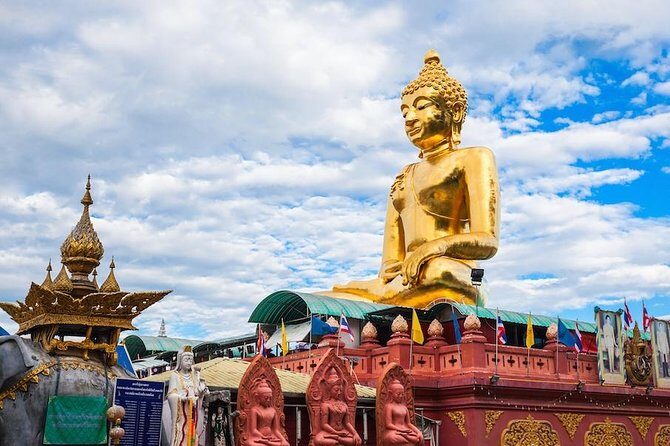 Chiang Rai Day Tour from Chiang Mai + The Long Neck Hill Tribe With Boat - Wat Rong Seur Ten (Blue Temple): carved, colorful, and unapologetically modern