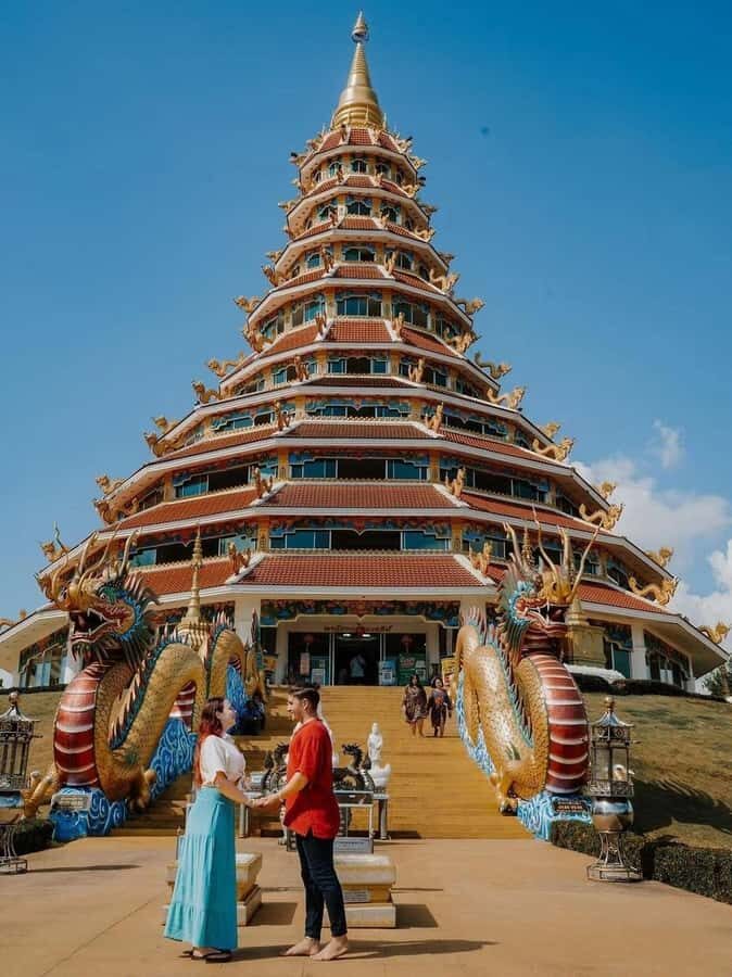 Chiang Rai IG Lalitta Cafe and White, Blue, Red Temples Tour - Blue Temple (Wat Rong Suea Ten): Calm Architecture and a Softer Pace