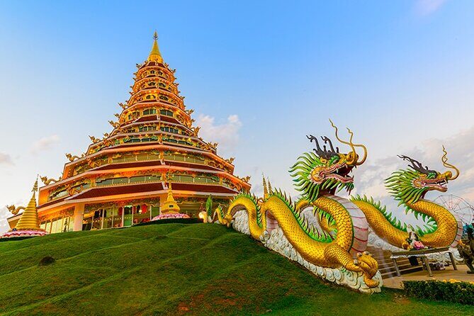 Chiang Rai Temples Private Tour from Chiang Mai - All Inclusive - Wat Rong Seur Ten (Blue Temple): color, gold, and modern interior art