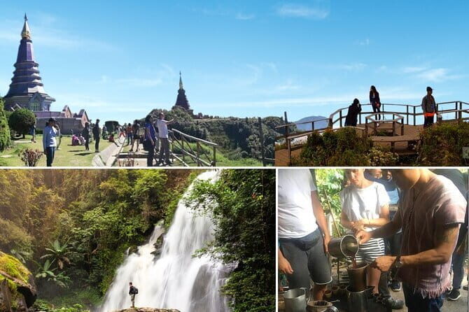 ChiangMai 1DayTour:Elephant Sanctuary,king&queen pagoda,waterfall - King and Queen Pagodas: Thailand’s highest-point viewpoint
