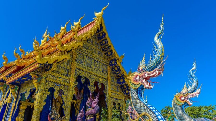 From Chiang Mai: White Temple, Blue Temple & Black House - Baan Dam (Black House / BaanMuseum): eerie architecture with short viewing windows