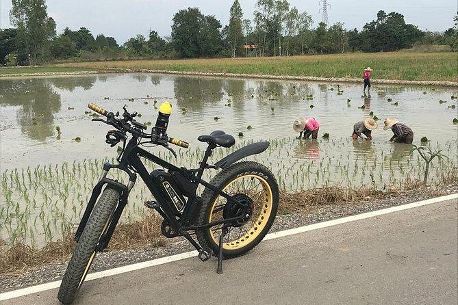 Full-day E-bike Countryside and Nam Phrae (flat-hilly, GUIDED) - Morning Stop at Wat Ton Kwen (Wat Intharawat): Lanna Temple Time