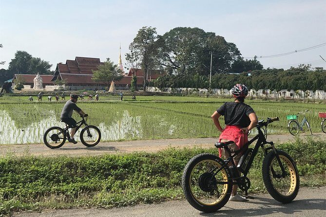 Half-day E-bike Countryside and rice paddies (flat land, GUIDED) - Stop 1: Wat Ton Kwen (Wat Intharawat) and the Lanna-style temple moment