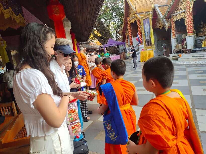 Spiritual Sunrise Wat Doi Suthep, Pha Lat, Alms & Meditation - Chanting, meditation practice, and alms giving (the real heart of the morning)